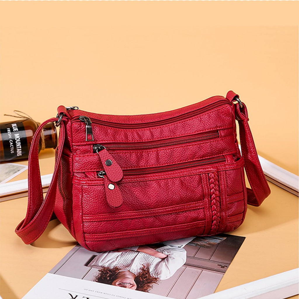 Washed Leather Crossbody Bags for Women（Free Shipping）